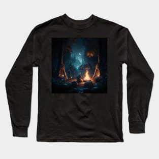 Viking Camp on the Edge of the Dark Forest Long Sleeve T-Shirt